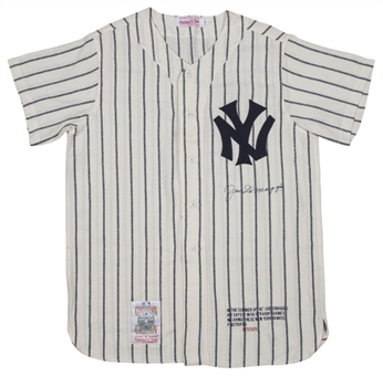 Joe DiMaggio Autographed New York Yankees Pinstripe Flannel Jersey LE 127/325 (Fanatics)